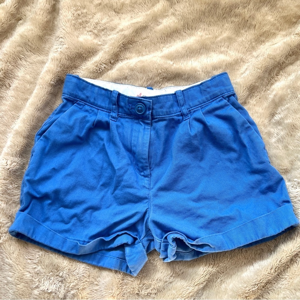 CREWCUTS Girls Blue Flat Front Casual Shorts Size 7